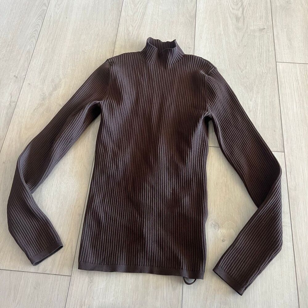 Babaton Sculpt Knit Tie-Back Longsleeve size s